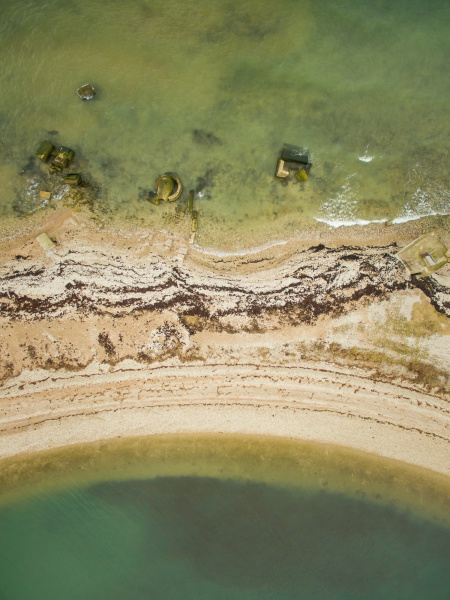 abstract aerial view of peninsula part