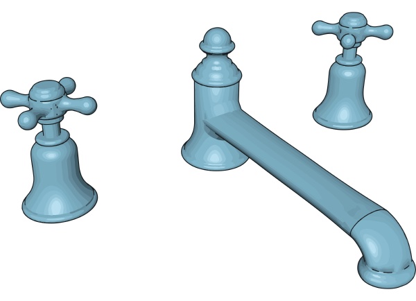 model of brass water tap