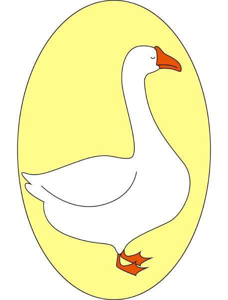white goose illustration vector