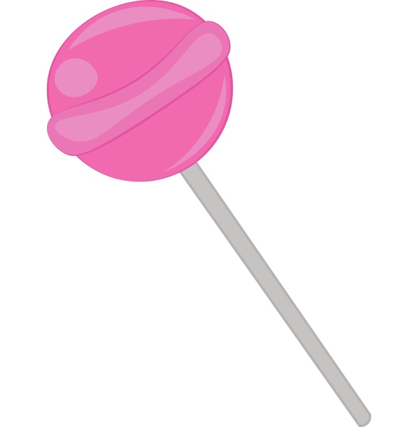 a pink round lollypop candy loved