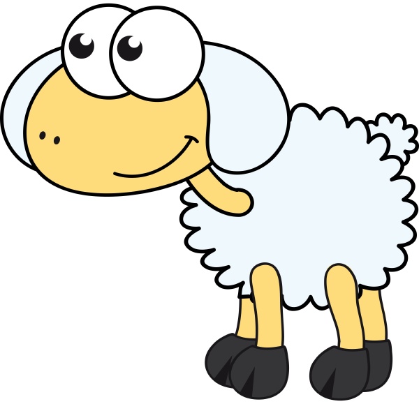 funny sheep illustration vector