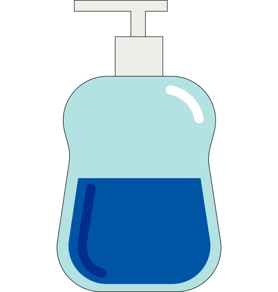 liquid soap bottle vector or