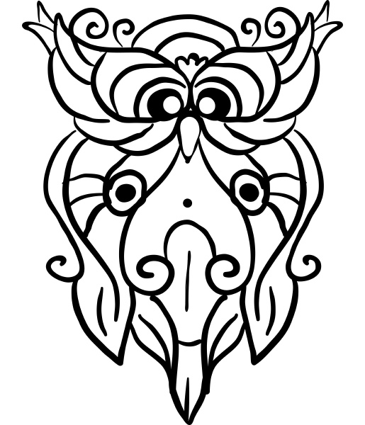 decorative owl sketch illustration