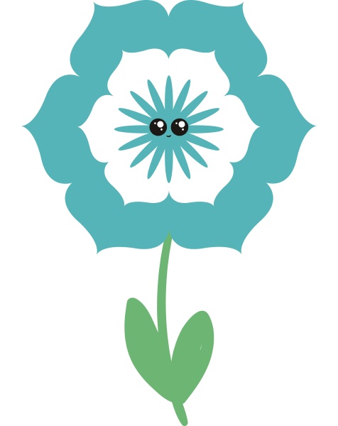 blue flower illustration vector