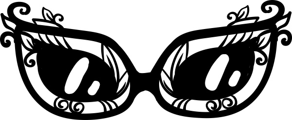 decorative glasses illustration vector