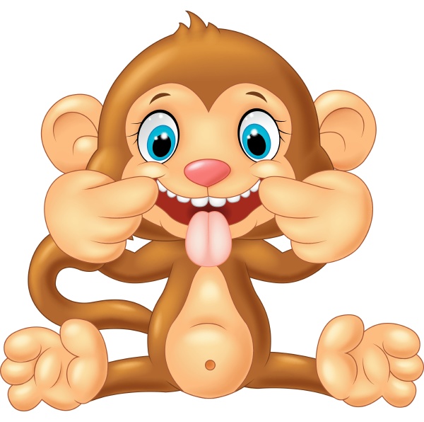 Cartoon monkey making a teasing face - Royalty free photo #27612072 |  PantherMedia Stock Agency