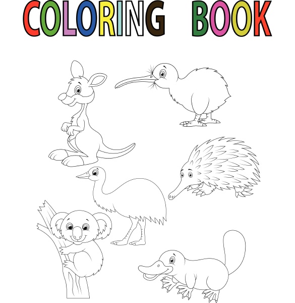 Cartoon Australia animal coloring book - Stock Photo #27659305 |  PantherMedia Stock Agency