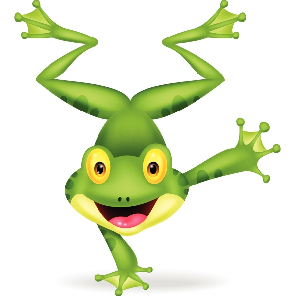 Funny frog cartoon standing on its hand - Stock Photo #27945949 |  PantherMedia Stock Agency