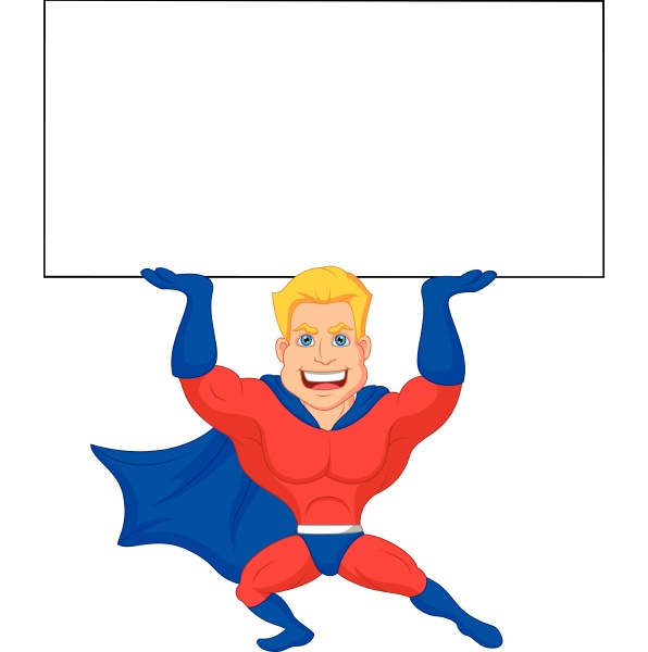 Superhero cartoon with blank sign - Royalty free photo #27946124 | PantherMedia Stock Agency Superhero cartoon with blank sign - Royalty free photo #27946124 | PantherMedia Stock Agency