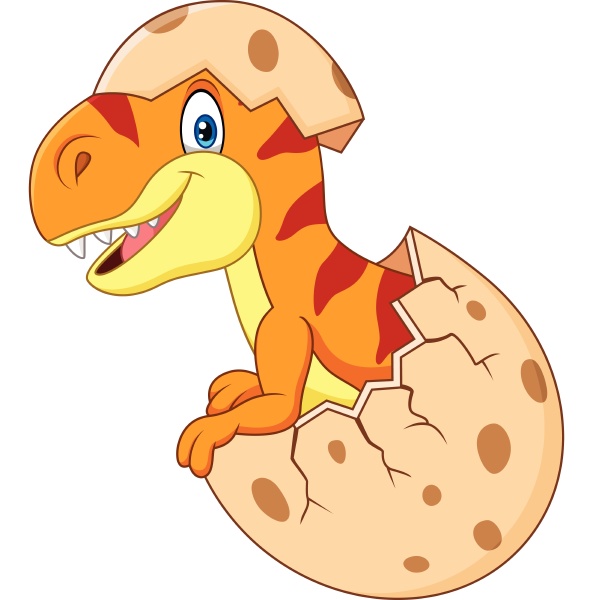 Cartoon funny dinosaur hatching - Royalty free image #27978315 ...