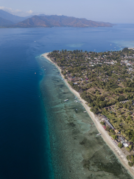 aerial view of gili air island