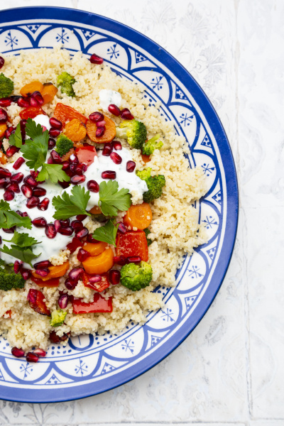 couscous with grilled vegetables carrots