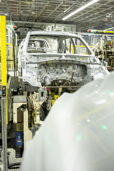 modern automatized car production in a