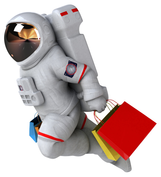 fun astronaut 3d illustration