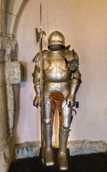 knight s armor in old castle