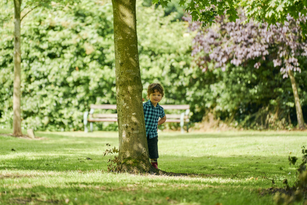 toddler exploring park