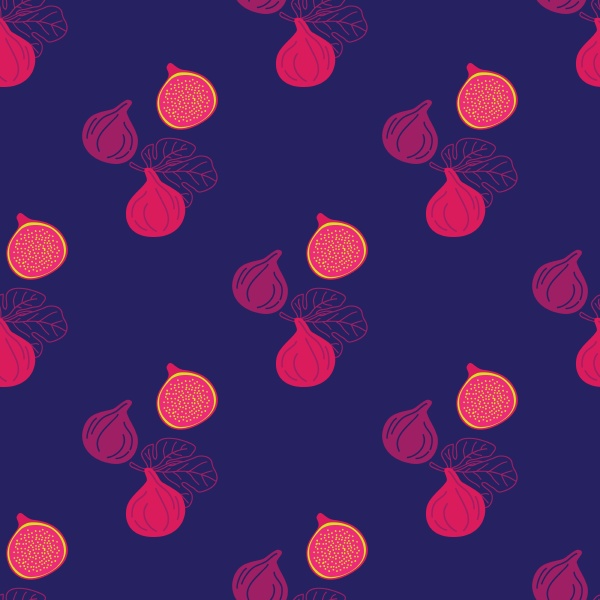vector seamless pattern of figs