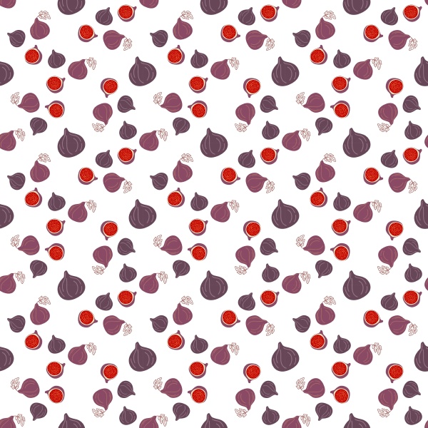 vector seamless pattern of figs