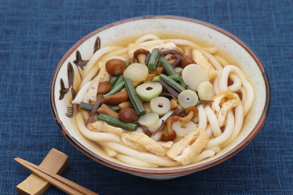 japanese udon noodles in a ceramic