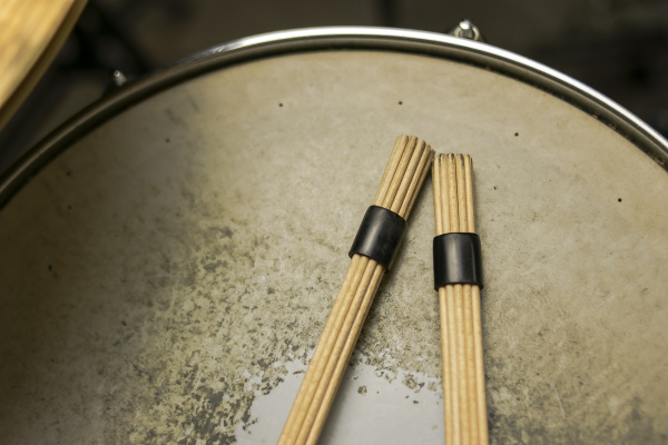 rods of a drummer on a