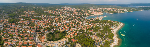 panoramic aerial view of krk