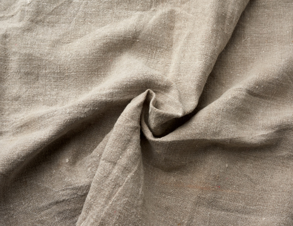 twisted very old vintage gray linen