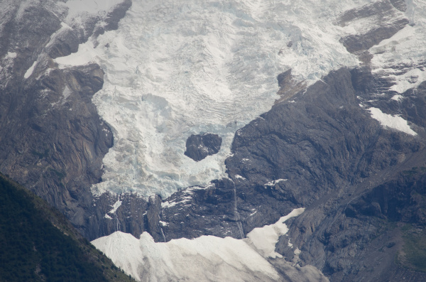 glacier in the torres del paine