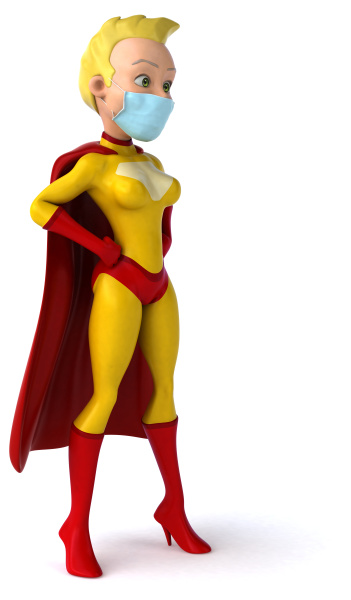 3d, illustration, of, a, superhero, with - 28277395