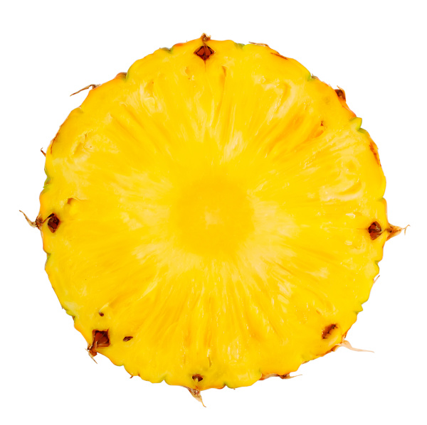 circle of juicy ripe pineapple
