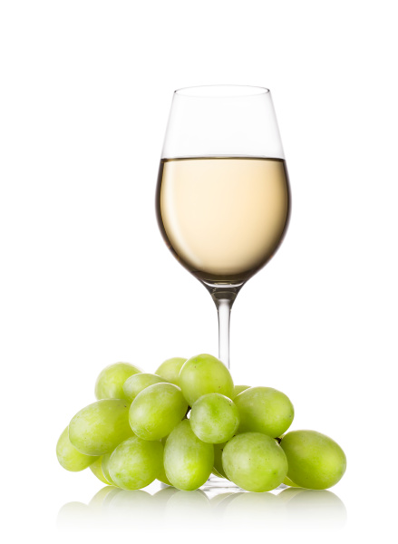 glass, of, white, wine, with, grapes - 28279671