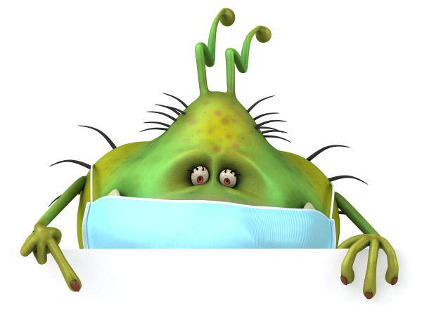 3d illustration of a bug monster