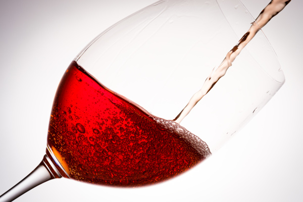 redwine in a wine glass in