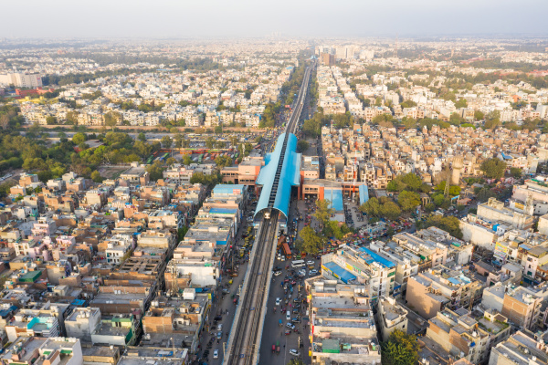 aerial view of new delhi public