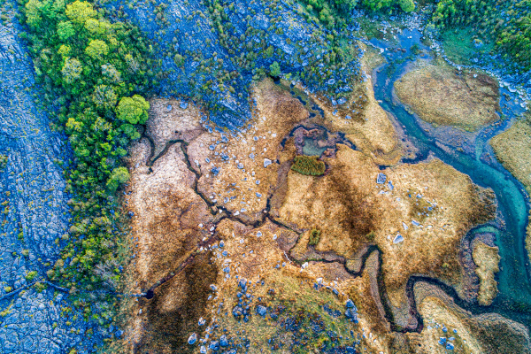 aerial view of the mineral streamlet