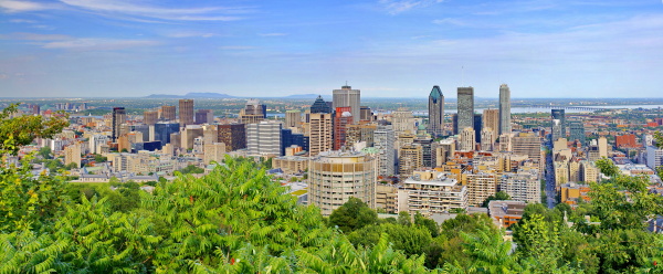 view of montreal city from the
