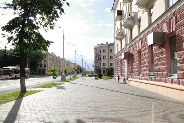 empty street in gomel city