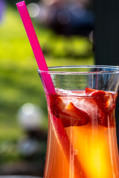 strawberry summer cocktail drink