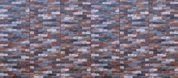 tiles with pattern of facing stones