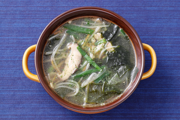 vegetable with pork soup in a