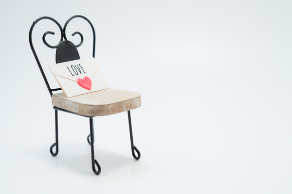 of love letter and chairs image