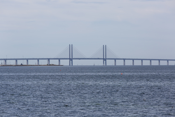 view on oresund bridge from the