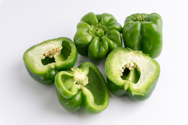 fresh green bell peppers capsicum