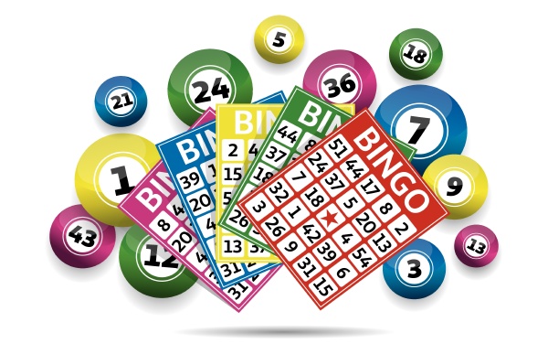 bingo lottery balls and bingo cards