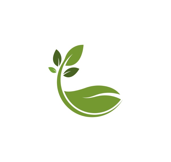 go green logos of green leaf