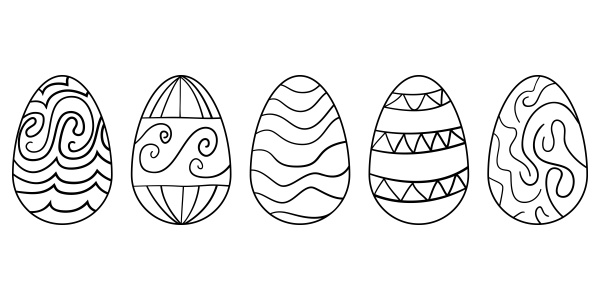doodle easter eggs set