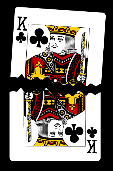 torn playing card