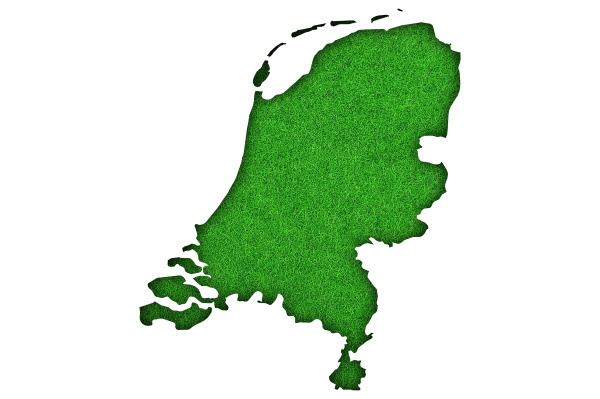 map of netherlands on green felt