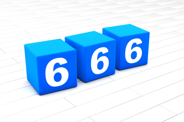 3d illustration of the symbolic number