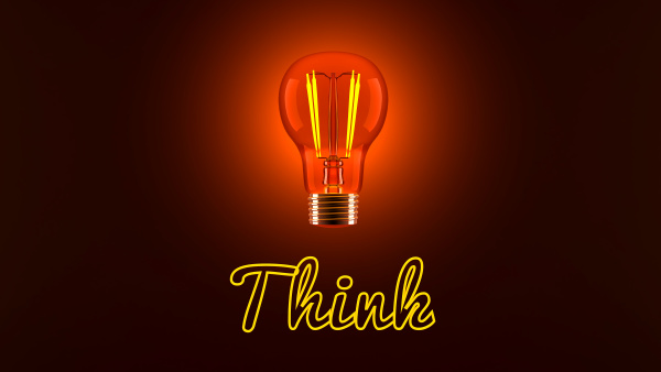 light bulb and think