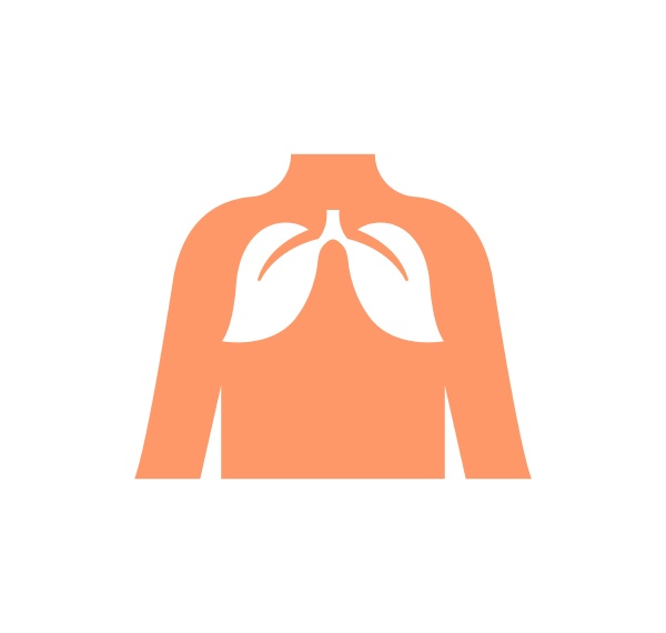 lungs logo icon vector illustration leaves